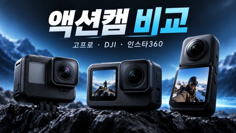 고프로만 보면 손해? 2026 액션캠 비교 총정리 GoPro·DJI·Insta360 가격, 성능, 제원부터 용도별 추....