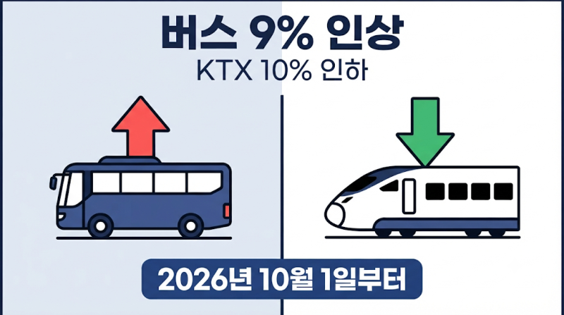 KTX 때문에 고속버스가 사라진다? 10월 요금 9% 인상 이유 총정리 (2026)