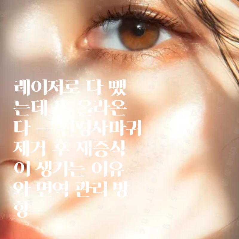 레이저로 다 뺐는데 또 올라온다 — 편평사마귀 제거 후 재증식이 생기는 이유와 면역 관리 ....