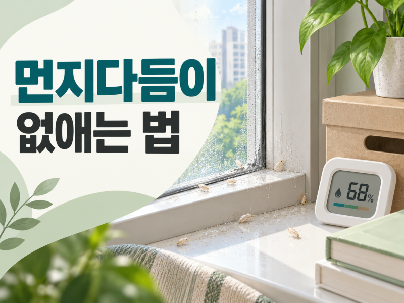 먼지다듬이 없애는 법, 살충제보다 습도·곰팡이부터