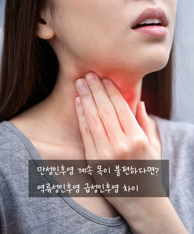 만성인후염 계속 목이 불편하다면? 역류성인후염 급성인후염 차이