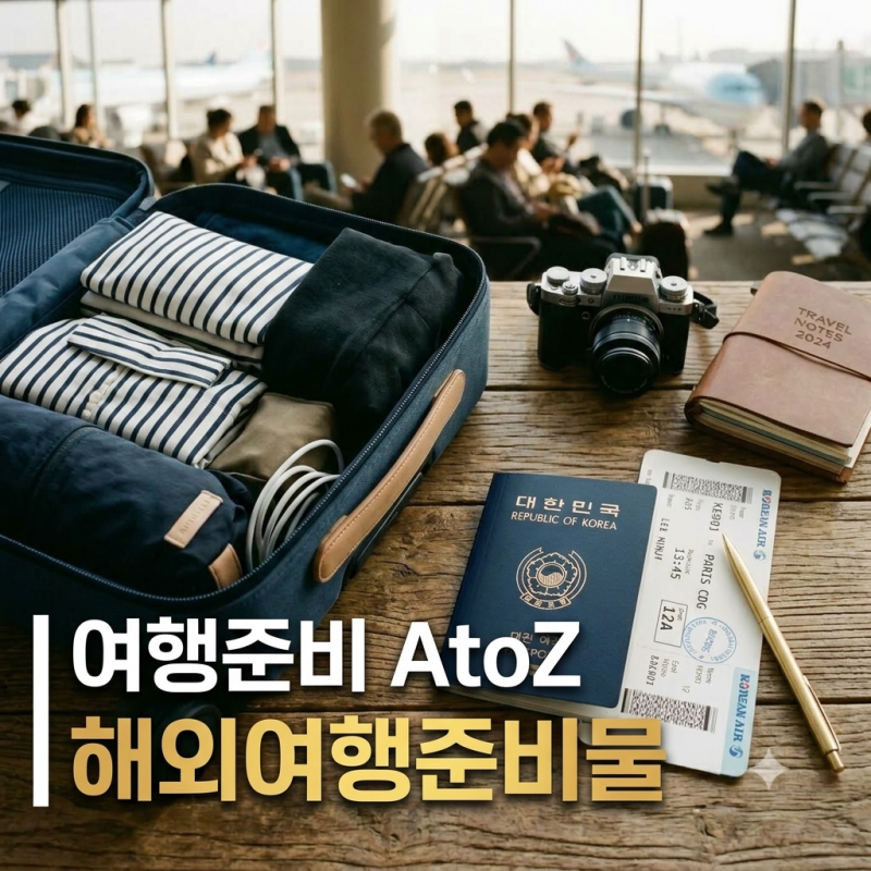 [해외여행 준비물 체크리스트] 2026 완벽 총정리 | 서류부터 국가별 필수템 & 짐싸기 A to Z