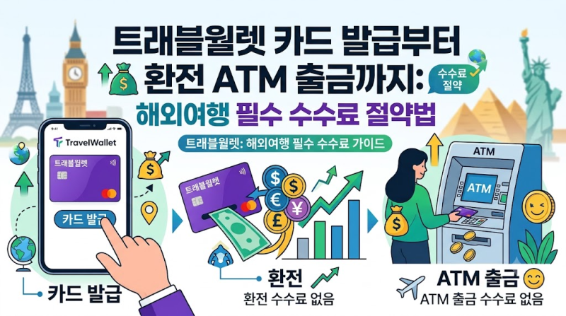 트래블월렛 카드 발급부터 환전 ATM 출금까지: 해외여행 필수 수수료 절약법