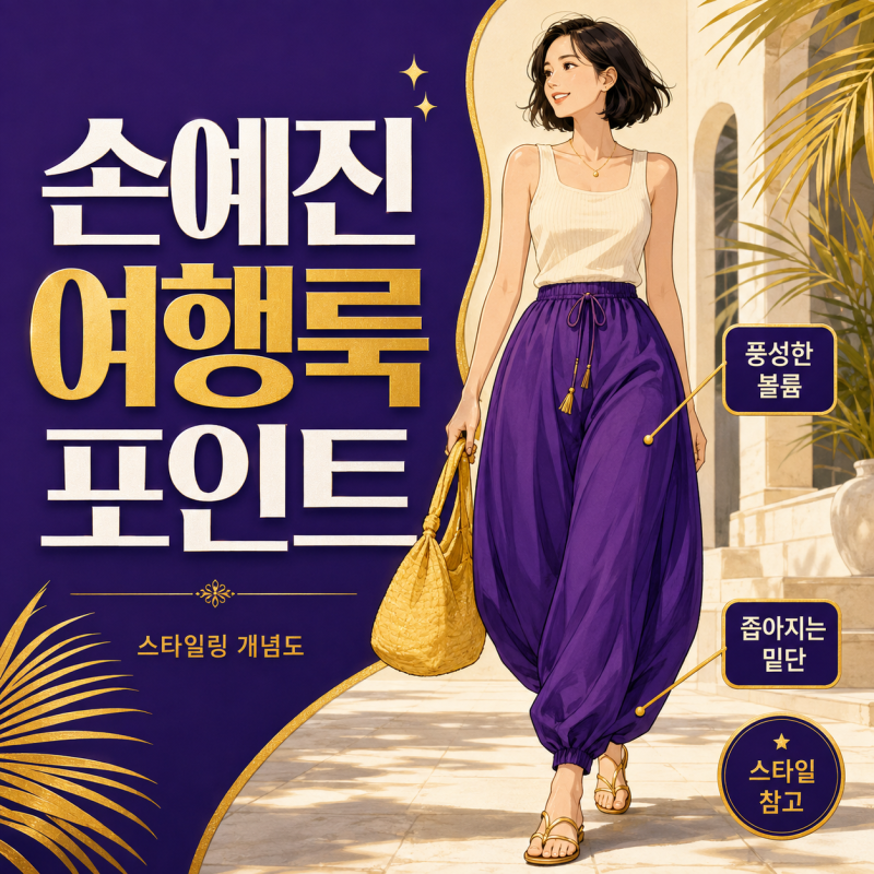 편해 보이는데도 손예진 하렘팬츠, 눈길 간 2가지 포인트는..