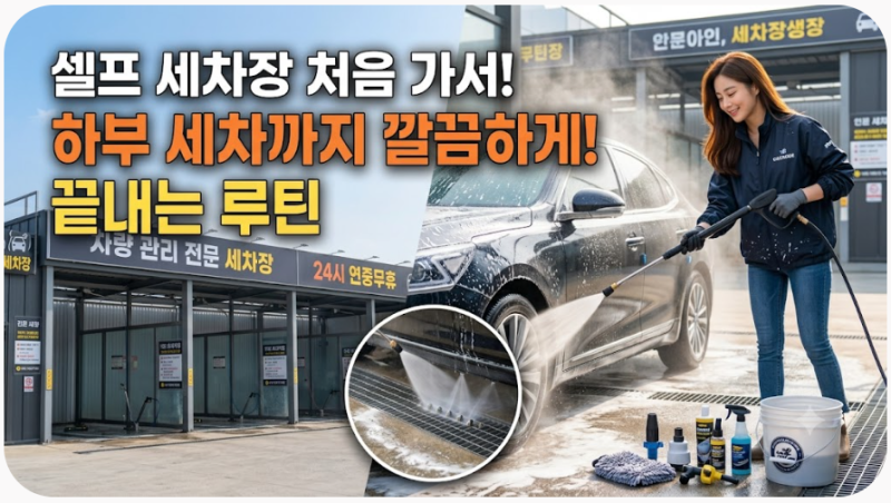 셀프 세차장 처음 가서 하부 세차까지 깔끔하게 끝내는 루틴