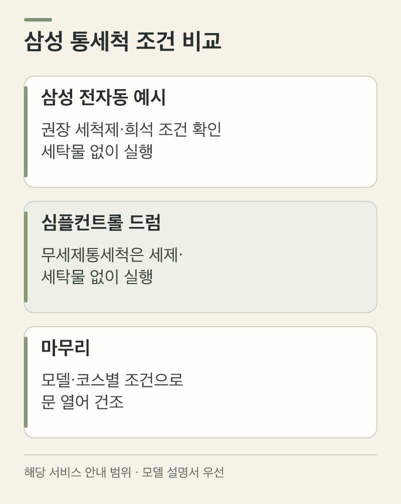 세탁기 통세척: 세제를 넣는 코스와 넣지 않는 코스 구분