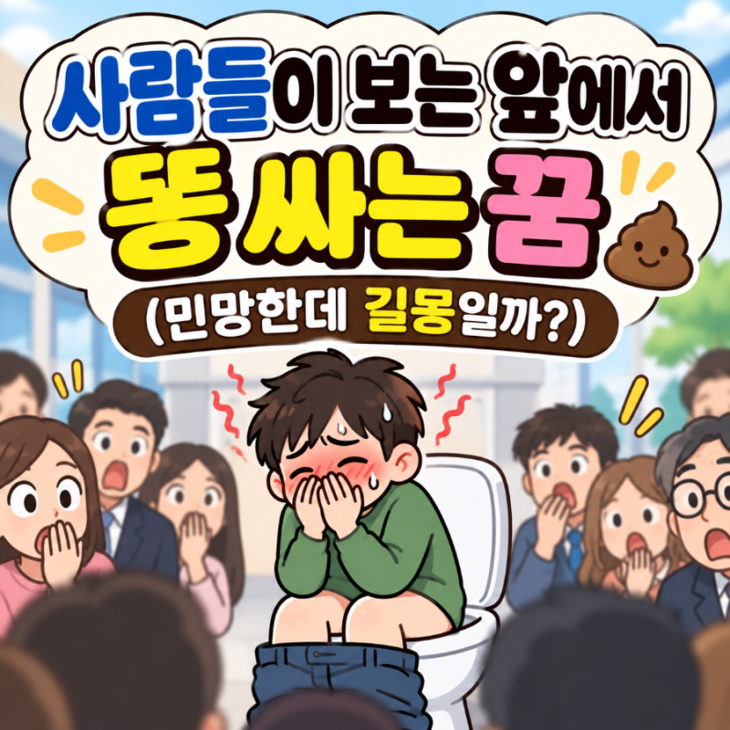 사람들이 보는 앞에서 똥 싸는 꿈 (민망한데 길몽일까?)
