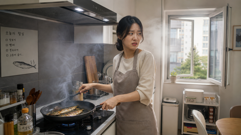 고등어 냄새 제거법, 구울 때 냄새 줄이는 방법