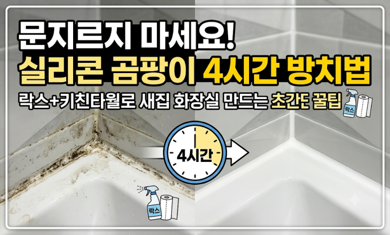 화장실 실리콘 곰팡이 완벽 제거법 및 물때 방지 꿀팁 총정리