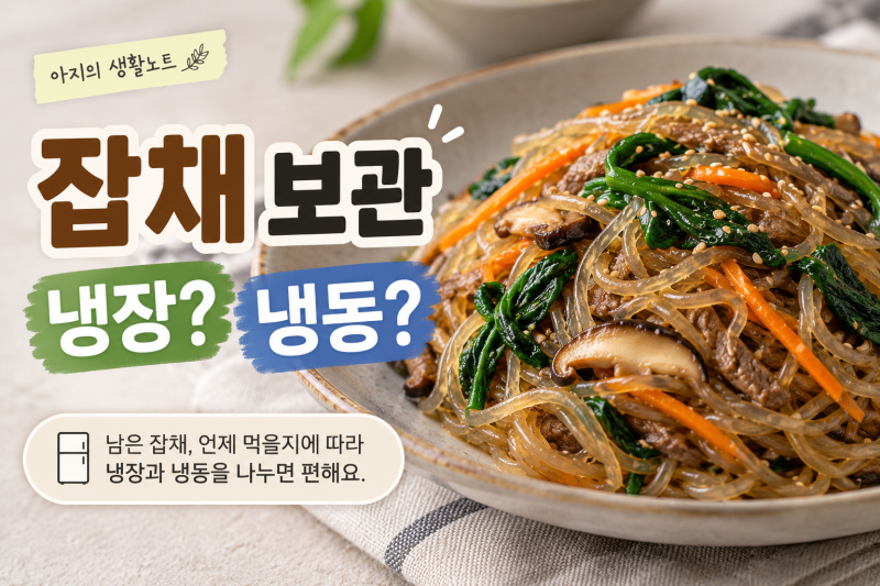 잡채 보관, 냉장·냉동 기간과 굳은 당면 맛있게 데우는 법!