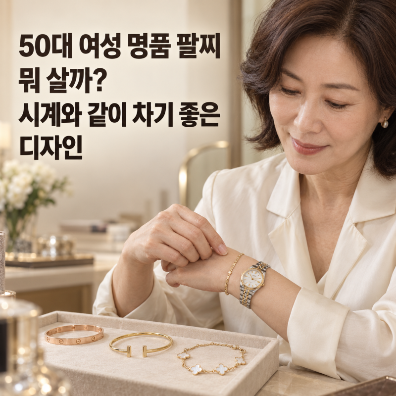 50대 여성 명품 팔찌 하나만 산다면? 시계와 같이 차기 좋은 디자인