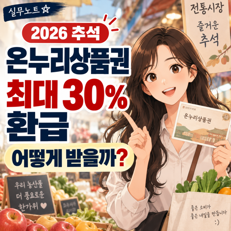 추석 온누리상품권 할인·환급, 장보기 전에 알아두면 최대 30% 돌려받습니다