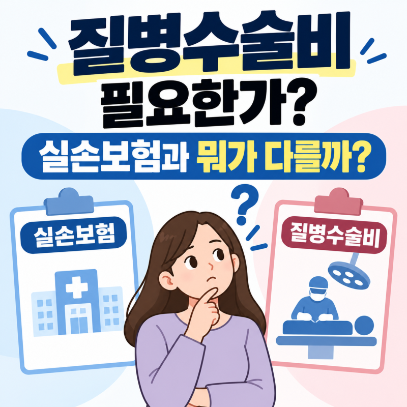 질병수술비 필요한가? 실손보험과 뭐가 다를까?