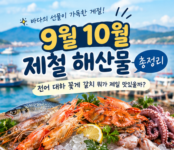 9월 10월 제철 해산물 추천 가을에 꼭 먹어야 하는 해산물 총정리