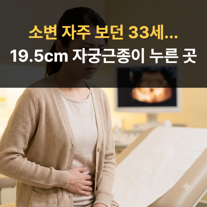소변 자주 보던 33세...19.5cm 자궁근종이 누른 곳