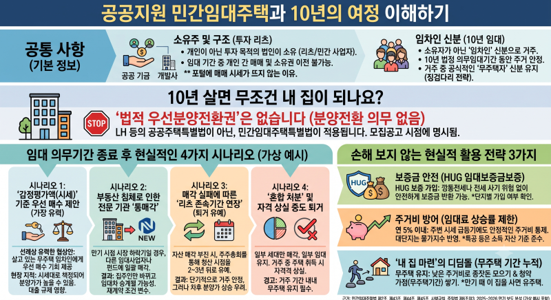 [부동산 상식] 공공지원 민간임대 아파트, 10년 살면 내 집 될까? 만기 후 벌어지는 현실 시나....