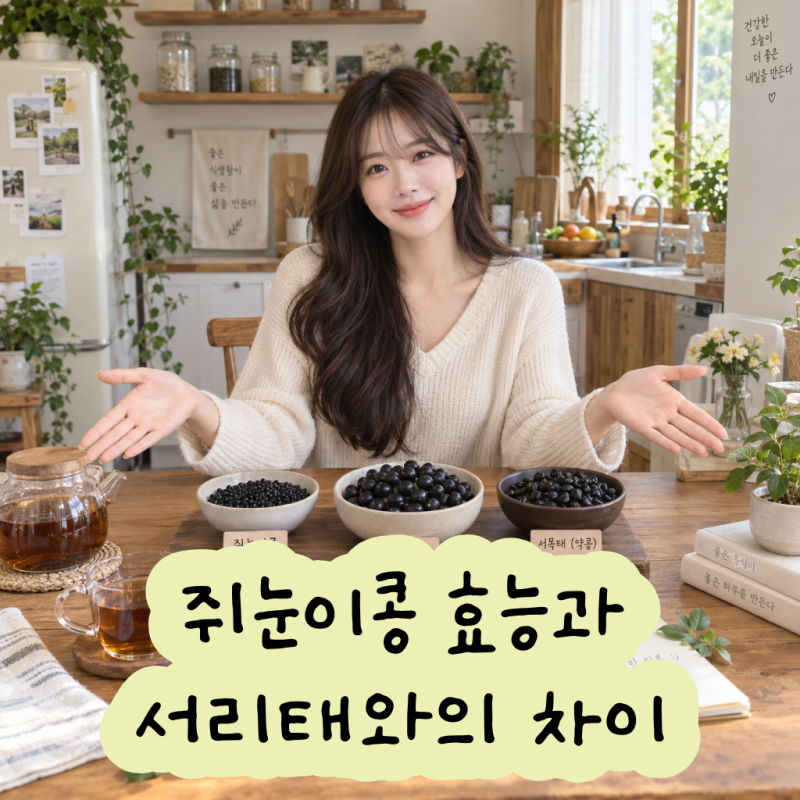쥐눈이콩 효능과 서리태 차이, 서목태 약콩 제대로 알아보기