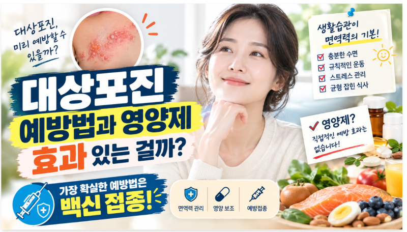 대상포진 예방법과 영양제, 효과 있는 걸까