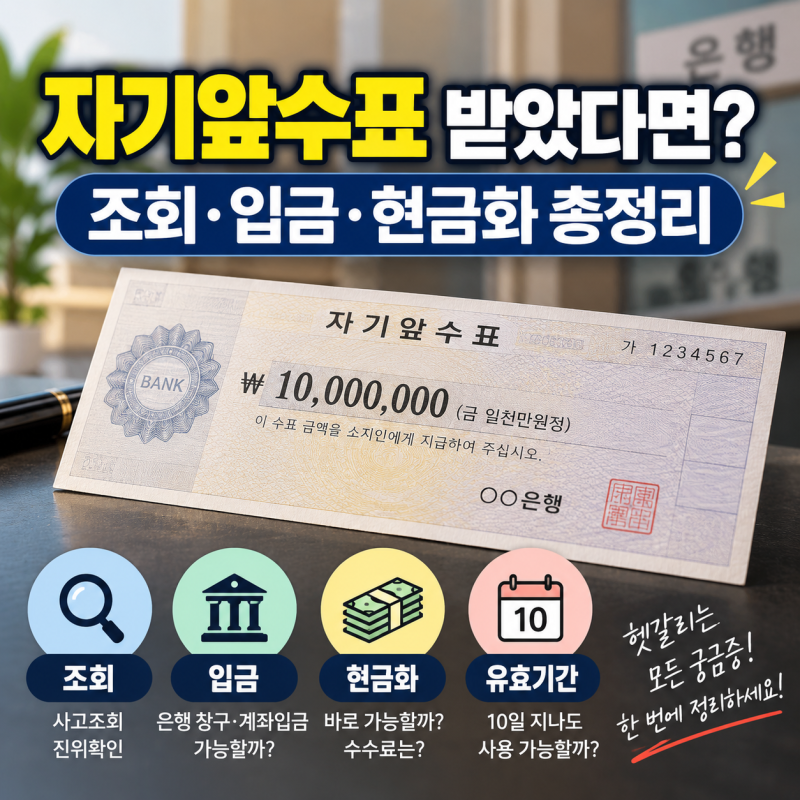 자기앞수표 받았다면 바로 확인해야 할 5가지