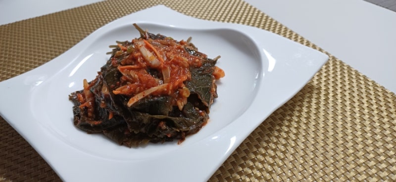 텃밭 삭힌 들깻잎 양념 밑반찬 만들기(레시피 )
