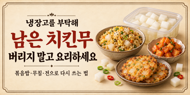 냉장고를 부탁해: 남은 치킨무로 요리하기｜버리지 말고 이렇게 활용하세요