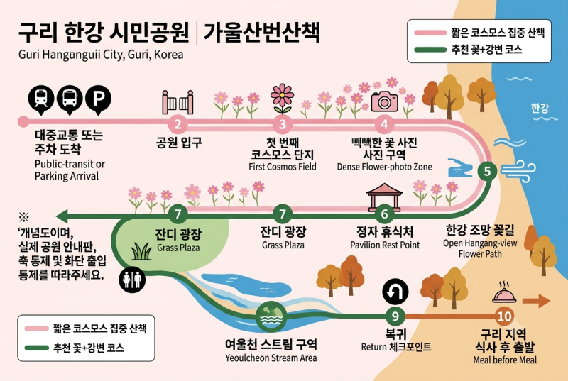 구리한강시민공원 코스모스, 언제 가야 가장 예쁠까? 개화시기·축제·주차 총정리