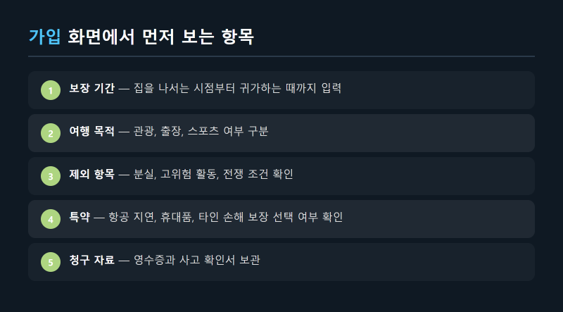 여행자보험 보장 제외 항목과 가입 전 확인할 조건