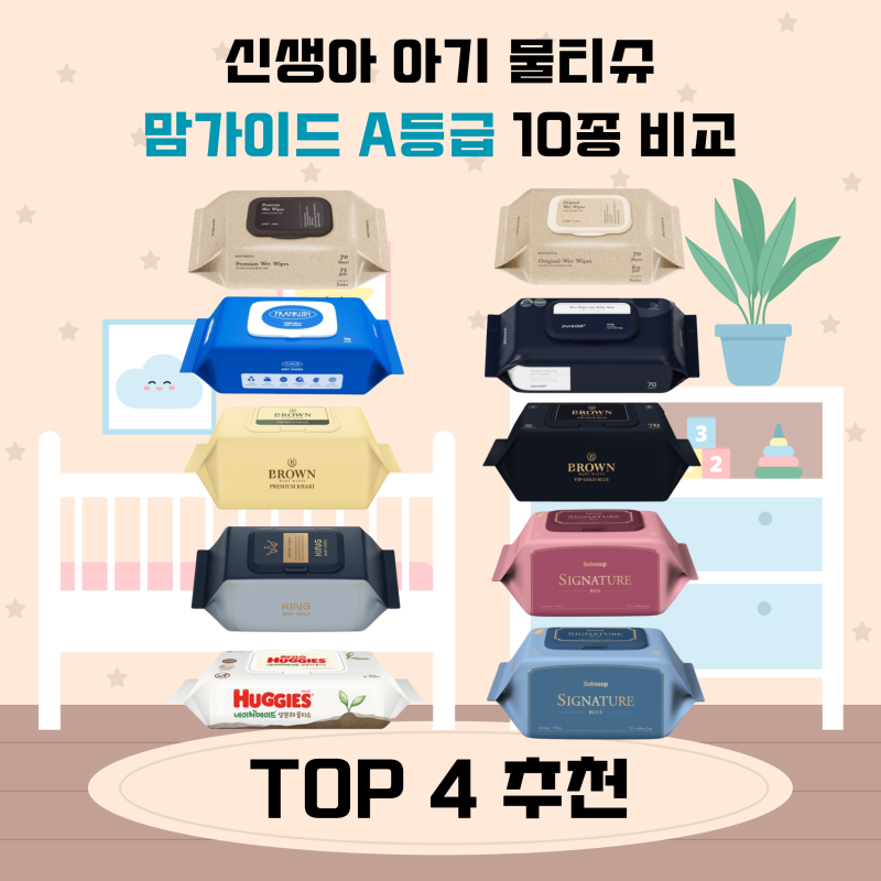 신생아 아기 물티슈 추천｜ 맘가이드 A등급 10종 비교 (성분, GSM 두께, 원단, 가격 총정리)
