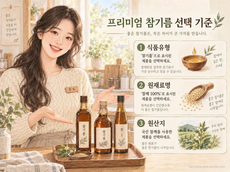 [참기름 고르는 법] "진짜와 향미유의 차이?" 국산 참기름 산업 활성화 ☕ 프리미엄 참기름 구....