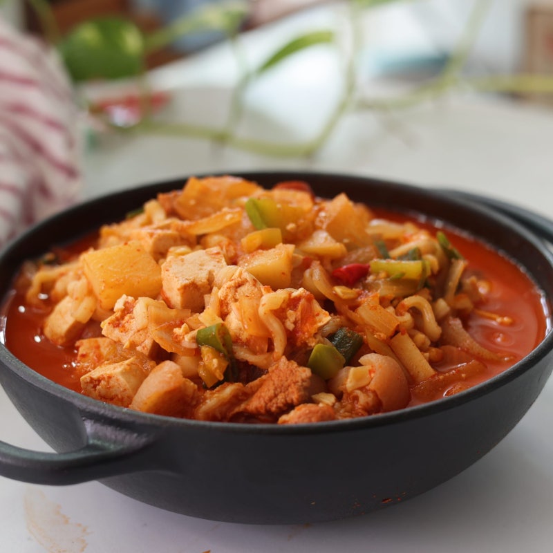 돼지고기 짜글이 레시피 감자 고추장찌개 만들기 라면 활용