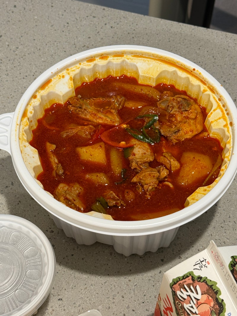 엽기 닭볶음탕 착한 맛 후기, 맵기 초보맛과 비교