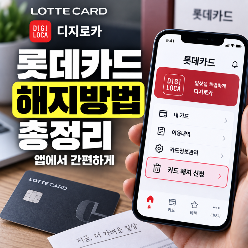 롯데카드 해지방법 총정리｜앱에서 신용카드 해지하는 방법