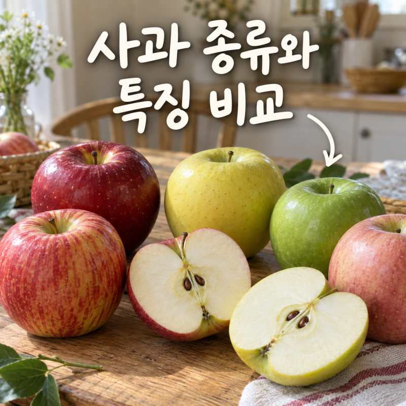 새콤한 홍옥부터 달콤한 감홍까지, 사과 품종별 차이