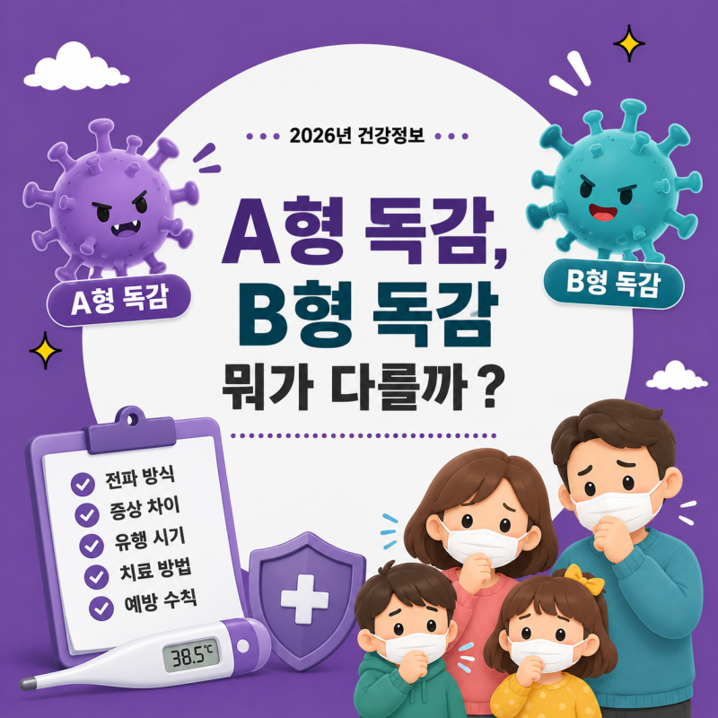 A형 독감이 더 아프다던데 정말일까? B형과 증상 차이 알아보니