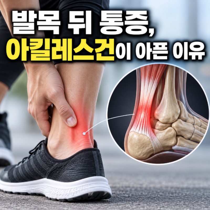발목 뒤 통증 발뒤꿈치 아킬레스건 통증 원인