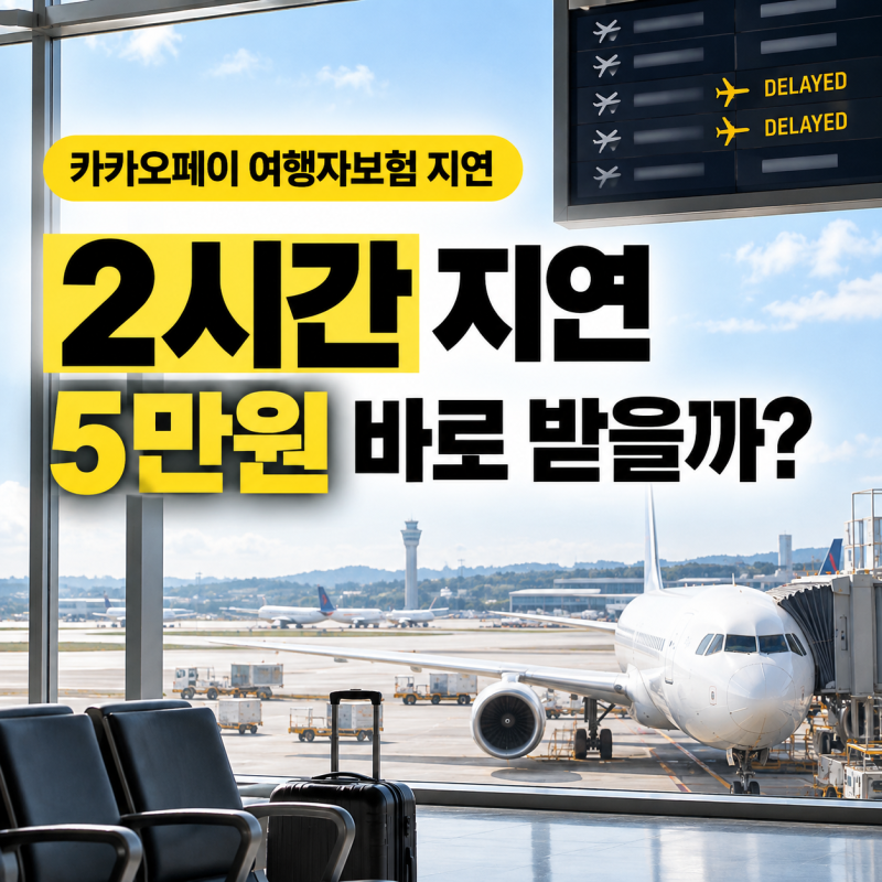 카카오페이 여행자보험 지연 보상, 2시간 늦으면 5만원 바로 받을까?