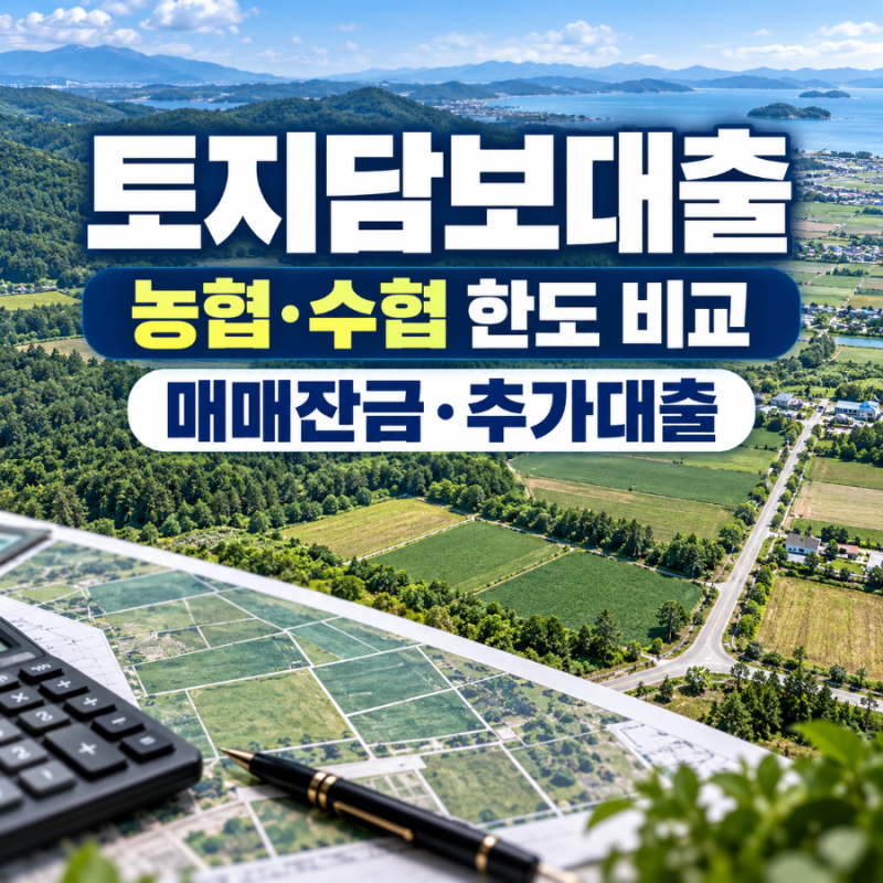 토지담보대출 한도, 농협·수협 어디가 유리할까? 농지·임야 매매잔금·추가대출 총정리