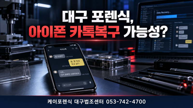 대구 포렌식, 아이폰 카톡복구 가능성?