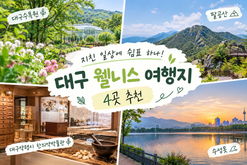 [웰니스여행] 대구 치유 힐링여행 추천 스폿 BEST 5