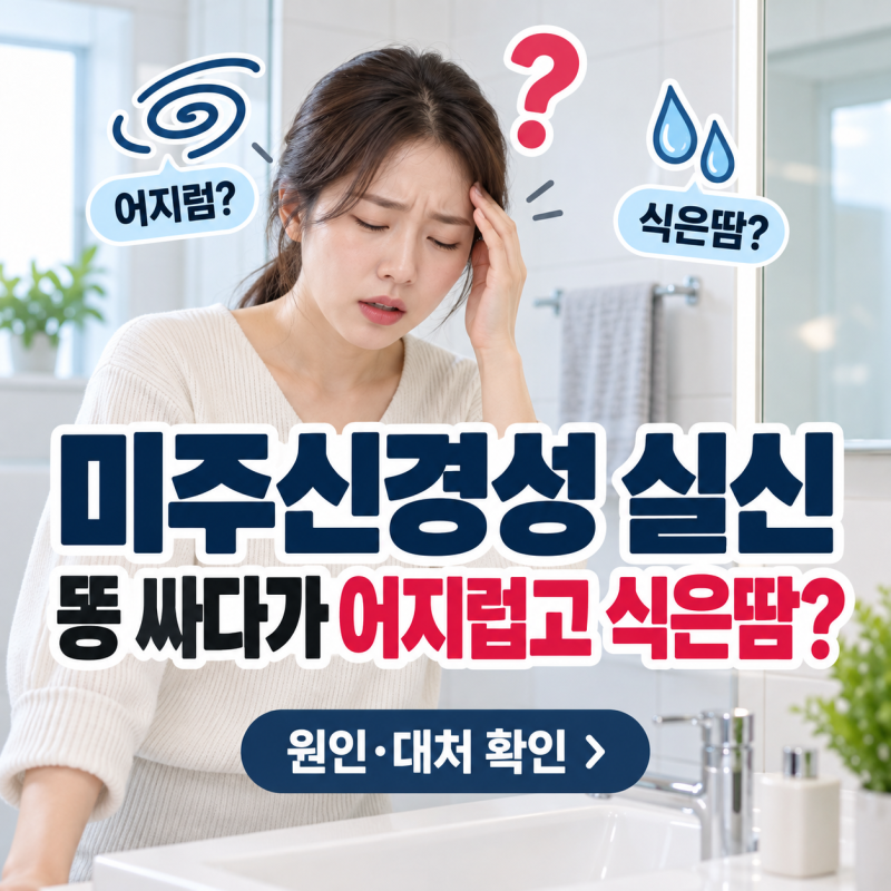 미주신경성 실신, 똥 싸다가 어지럽거나 식은땀이 나는데 원인이 뭘까?