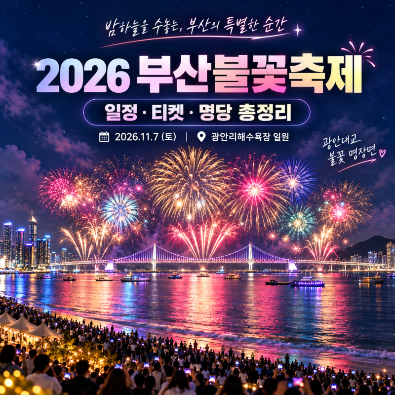2026 부산불꽃축제 일정 총정리｜티켓 예매 가격·시간·명당·교통까지