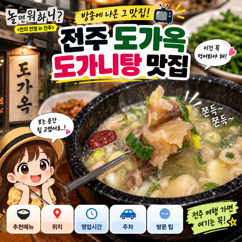 놀면뭐하니 전주 도가니탕 맛집 어디? 위치.추천메뉴.주차 (feat. 전주 도가옥)