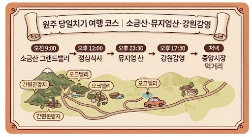 원주 당일치기 가볼만한곳 BEST 3｜소금산·뮤지엄산·강원감영 여행코스