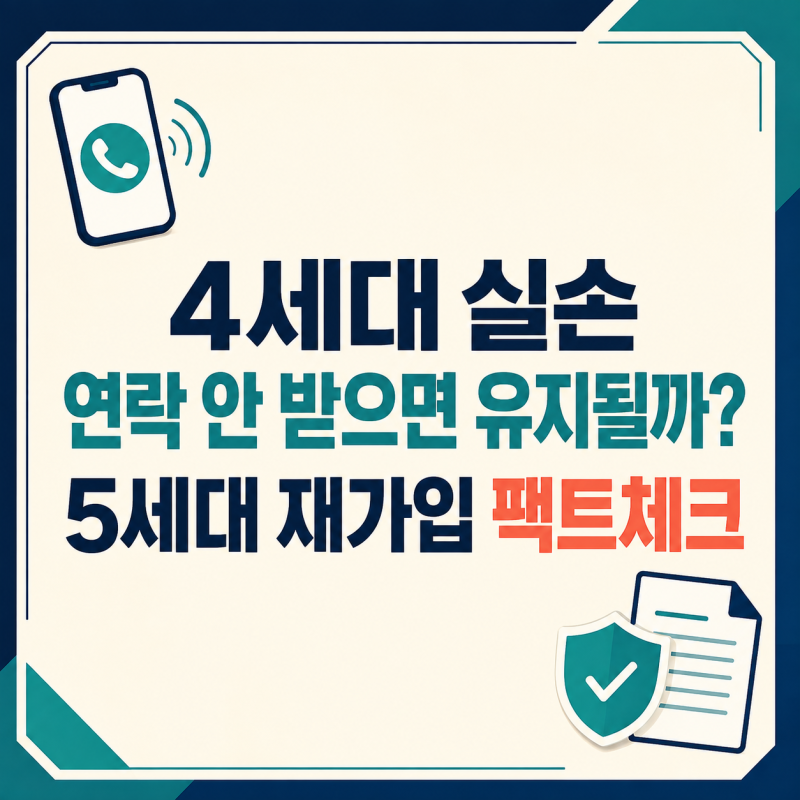 4세대 실손 연락 안 받으면 계속 유지될까? 인터넷 5세대 재가입 정보 팩트체크