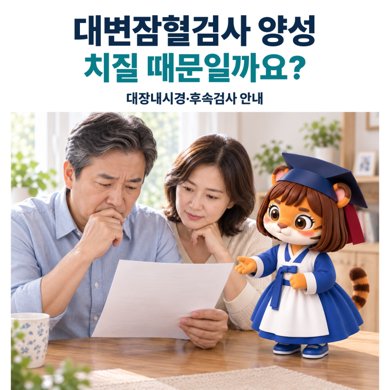 대변잠혈검사 양성, 치질 때문이어도 대장내시경이 필요할까요?