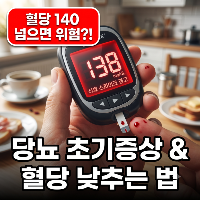 당뇨 초기증상 4가지 자가진단 공복혈당 정상수치 식후 혈당 스파이크 낮추는 식사 순서