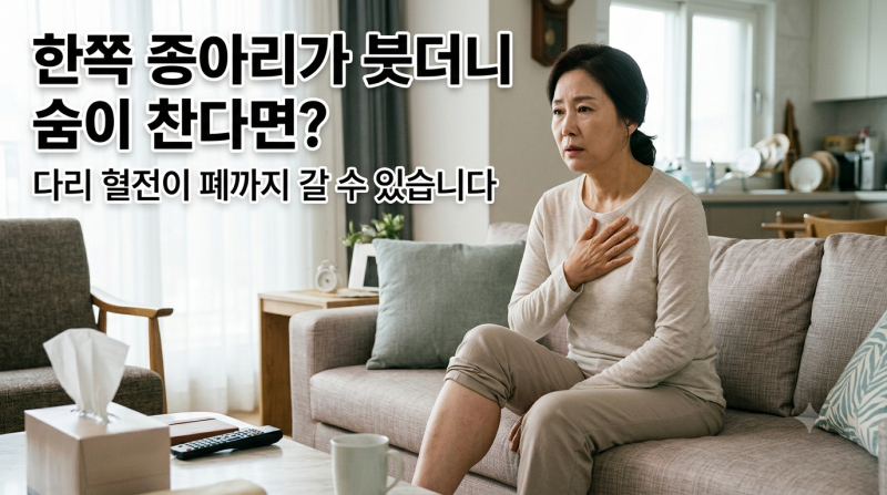 숨이 갑자기 차고 숨쉴수록 가슴이 아프다면…다리 혈전이 폐로 가는 ‘폐색전증’ 신호