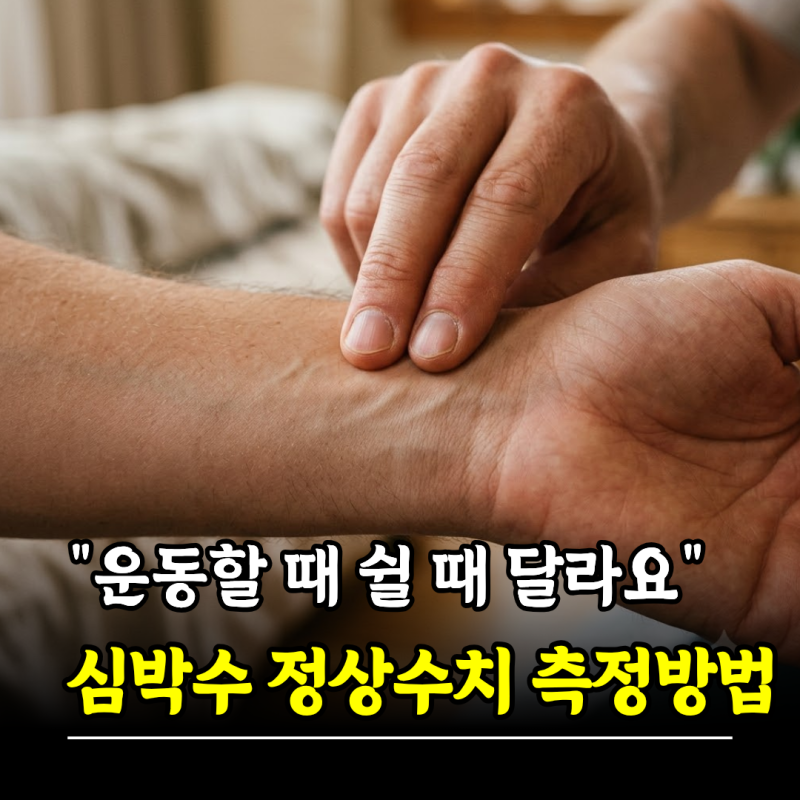 "운동할 때 쉴 때 달라요" 심박수 정상수치 평균 측정방법