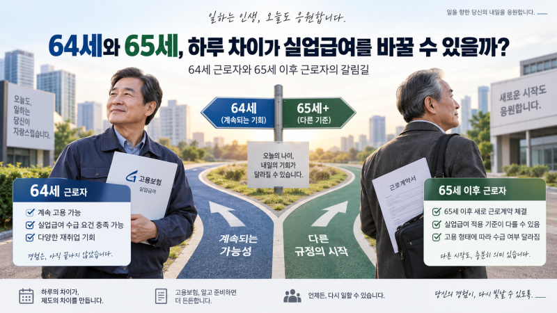 5060을 위한 현명한 은퇴준비- 64세와 65세, 하루 차이가 실업급여를 바꿀 수 있을까?