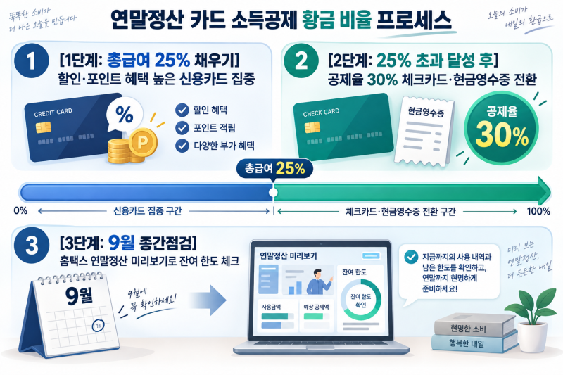 9월에 미리 챙기는 연말정산 신용카드 체크카드 소득공제 전략